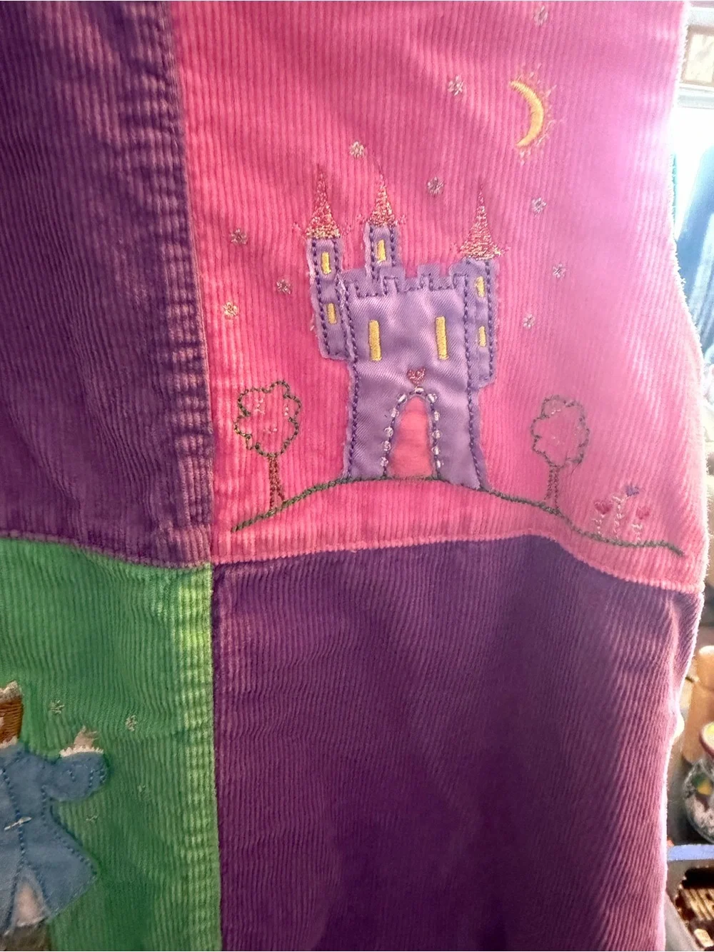 Girls 6/6X Patchwork Corduroy Fairytale Princess Jumper Dress 2010